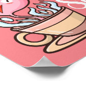  hartkoffie Aroma Cartoon Poster (Hoek)
