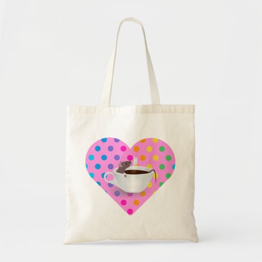 hartkoffiemuis tote bag (Voorkant)