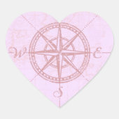 hartkompas hart sticker (Voorkant)