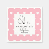 Hartkrans Baby shower Servet (Voorkant)