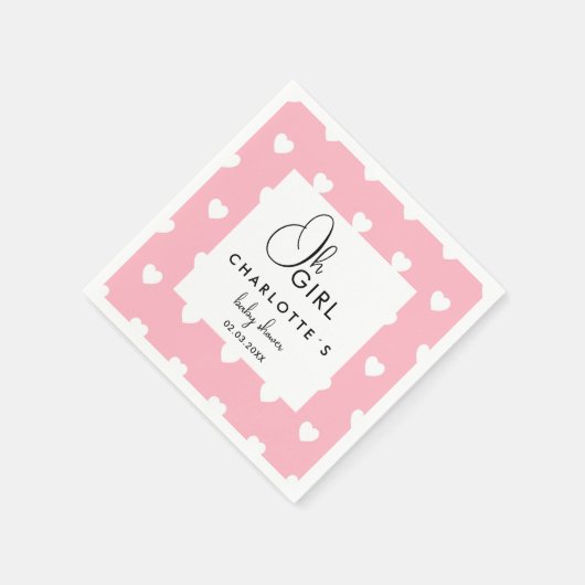 Hartkrans Baby shower Servet (Hoek)