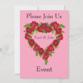 Hartkrans Rode Rozen Kaart (Voorkant)