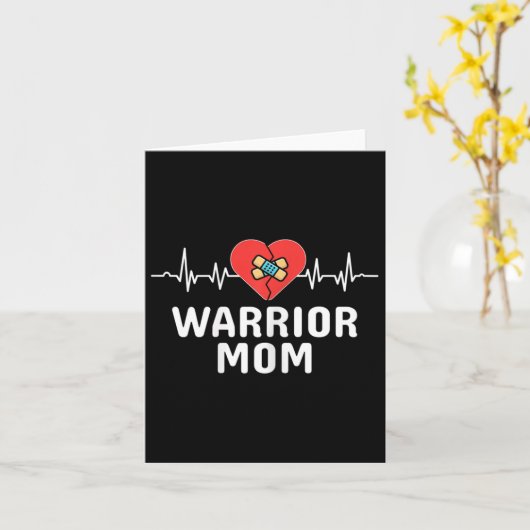 Hartkrijger moeder CHD-T-shirt, congenitale hartaa Kaart (Gele Bloem)