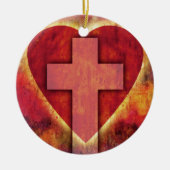 Hartkruis Keramisch Ornament (Voorkant)