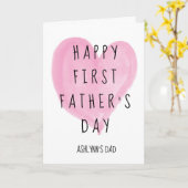 Hartkute eerste Vaderdag Kaart (Gele Bloem)