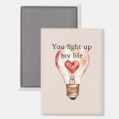 Hartlamp verlicht mijn leven magneet (Voorkant / Achterkant)