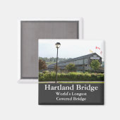 Hartland Bridge langste overdekte brugmagneet Magneet (Voorkant / Achterkant)