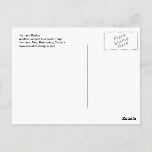 Hartland Bridge Longest Covered Bridge Briefkaart (Achterkant)