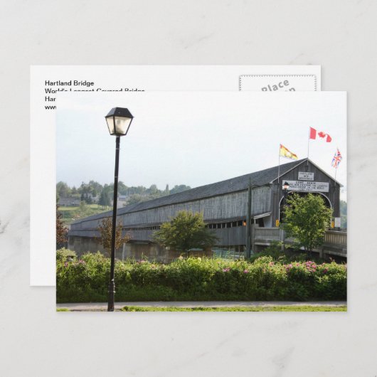 Hartland Bridge Longest Covered Bridge Briefkaart (Voorkant / Achterkant)