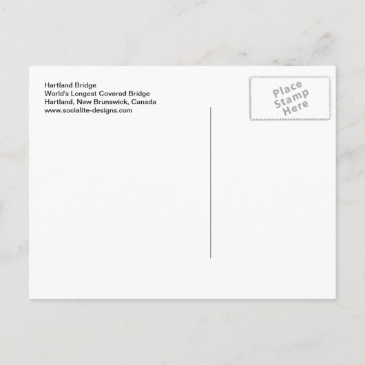 Hartland Bridge Longest Covered Bridge Briefkaart (Achterkant)