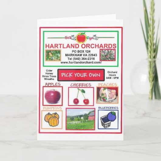HARTLAND ORCHARDS KAART (Voorkant)