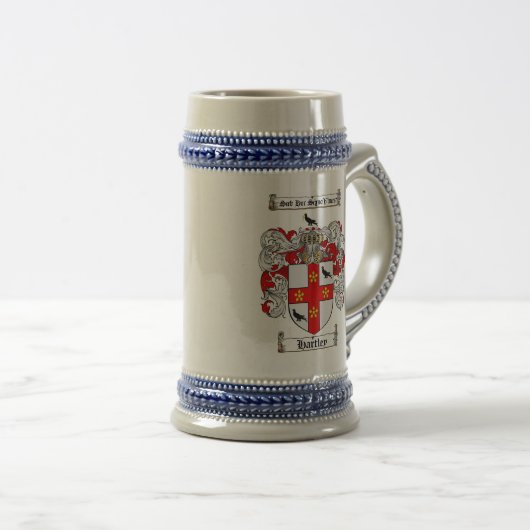 Hartley Coat of Arms Stein / Hartley Crest Stein Bierpul (Voorkant rechts)
