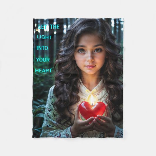 Hartlicht Fleece Deken (Voorkant)