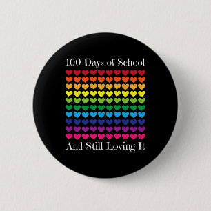 Hartliefde 100 dagen schoolleraar Jongen Girl Gi Ronde Button 5,7 Cm
