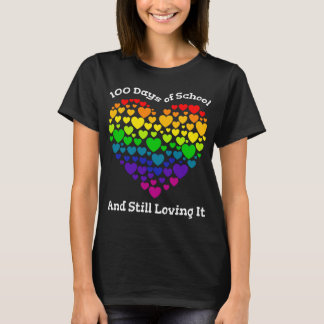 Hartliefde 100 dagen schoolleraar Jongen Girl Gif T-shirt