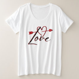 hartliefde grote maat t-shirt