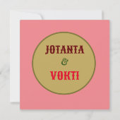 Hartliefde Joyanta & Vokti rode kastanjebruine kle Kaart (Achterkant)