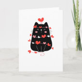 Hartliefde Kat Valentijnsdag Kattenliefhebbers Kaart (Voorkant)