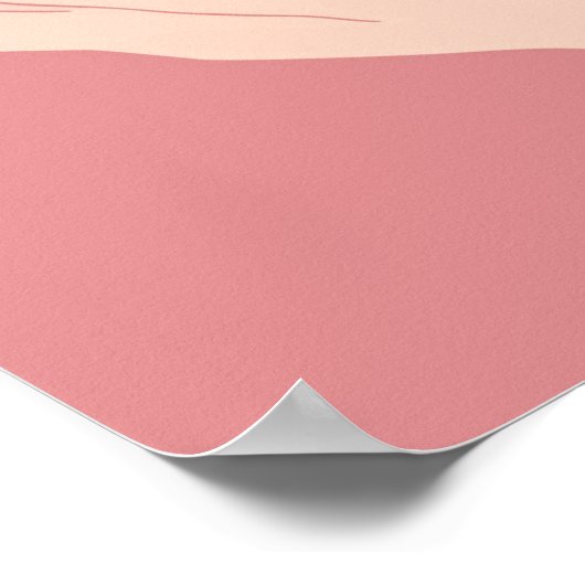 Hartliefde valentijn knipoogroze roze meisje poster (Hoek)