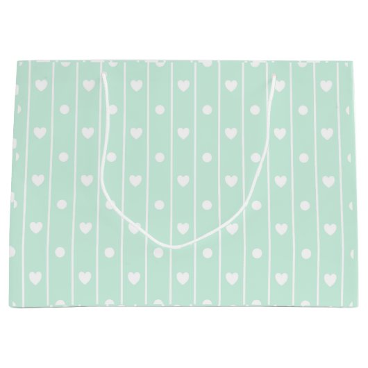 Hartlijnen en strepen groot cadeauzakje (Voorkant)