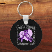 Hartlint - Bewustmaking van de ziekte van Crohn Sleutelhanger (Voorkant)