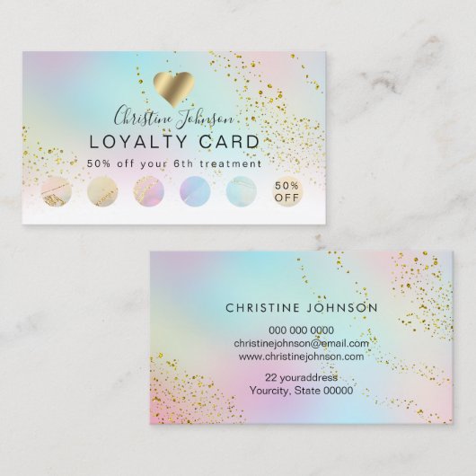 hartloyaliteitskaart visitekaartje (Voorkant / Achterkant)