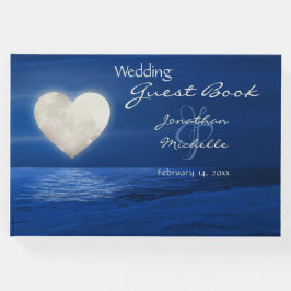 Hartmaan met besneeuwd strand Winterbruiloft Gastenboek