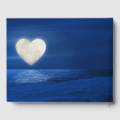 Hartmaan met besneeuwd strand Winterbruiloft Gastenboek (Achterkant)