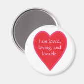 Hartmagneten, ik ben geliefd, liefdevol en beminne magneet (Voorkant / Achterkant)