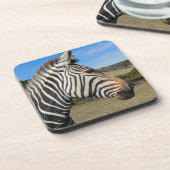 Hartmann's Zebra Profiel op Fossil Rim Drankjes Onderzetter (Linkerzijde)