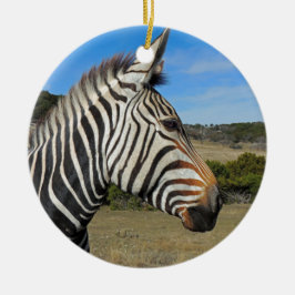 Hartmann's Zebra Profiel op Fossil Rim Keramisch Ornament