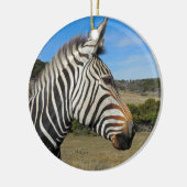 Hartmann's Zebra Profiel op Fossil Rim Keramisch Ornament (Links)