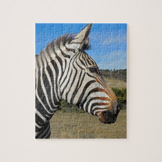 Hartmann's Zebra Profiel op Fossil Rim Legpuzzel (Verticaal)