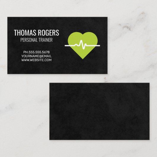 hartmonitor | Personal Trainer | geschiktheid Visitekaartje (Voorkant / Achterkant)