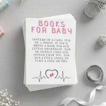 Hartmonitor Roze Baby Shower Boek Verzoek