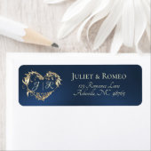 Hartmonogram retouradres - Blauw Etiket (Insitu)
