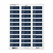 Hartmonogram retouradres - Blauw Etiket (Full Sheet)