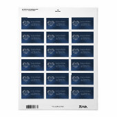 Hartmonogram retouradres - Blauw Etiket (Full Sheet)