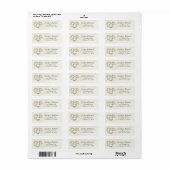 Hartmonogram retouradres - Crème Etiket (Full Sheet)