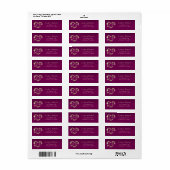 Hartmonogram Retouradres - Plum Etiket (Full Sheet)