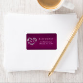 Hartmonogram retouradres - Plum Etiket (Insitu)
