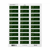 Hartmonogram Retouradres - Smaragd Etiket (Full Sheet)
