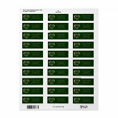Hartmonogram retouradres - Smaragd Etiket (Full Sheet)