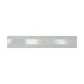 Hartmonogram - Salie/Zilver Uitnodigingen Wikkel (Vlak)