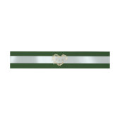 Hartmonogram - Smaragd/Zilver Uitnodigingen Wikkel (Vlak)