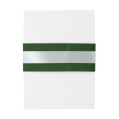 Hartmonogram - Smaragd/Zilver Uitnodigingen Wikkel (Achterkant Voorbeeld)
