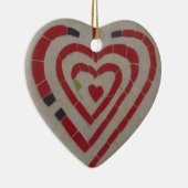 Hartmozaïeksnede. Vrolijk kerstfeest Ornament (Rechts)