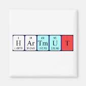 Hartmut periodieke lijstnaam magnet (Voorkant)