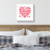 Hartmuur kunst canvas afdruk (Insitu (Slaapkamer))