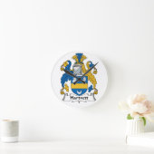 Hartnett Family Crest Ronde Klok (Huis)